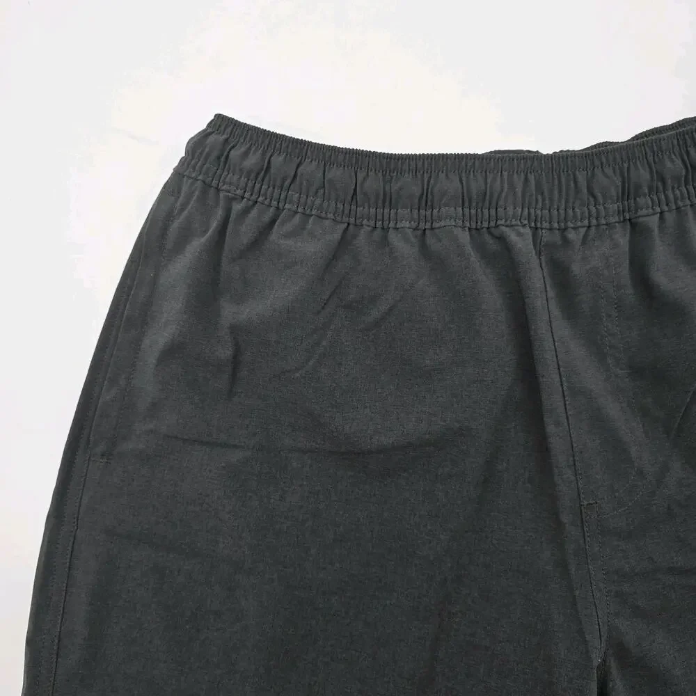Chubbies Shorts Mens Large 7 Inch Black The Flints Gym Swim Unlined Hybrid
